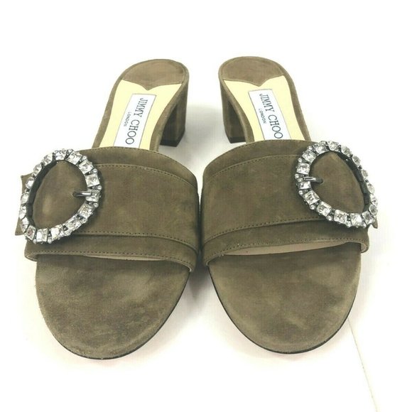 Jimmy Choo Granger 35 Embellished Suede Sandals 40 - Picture 10 of 16